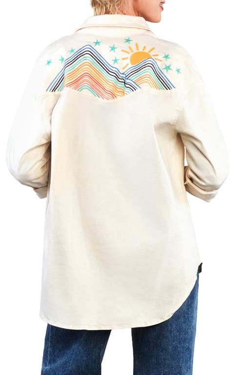 Billy T Weekend Warrior Embroidered Button-up Shirt In Orange