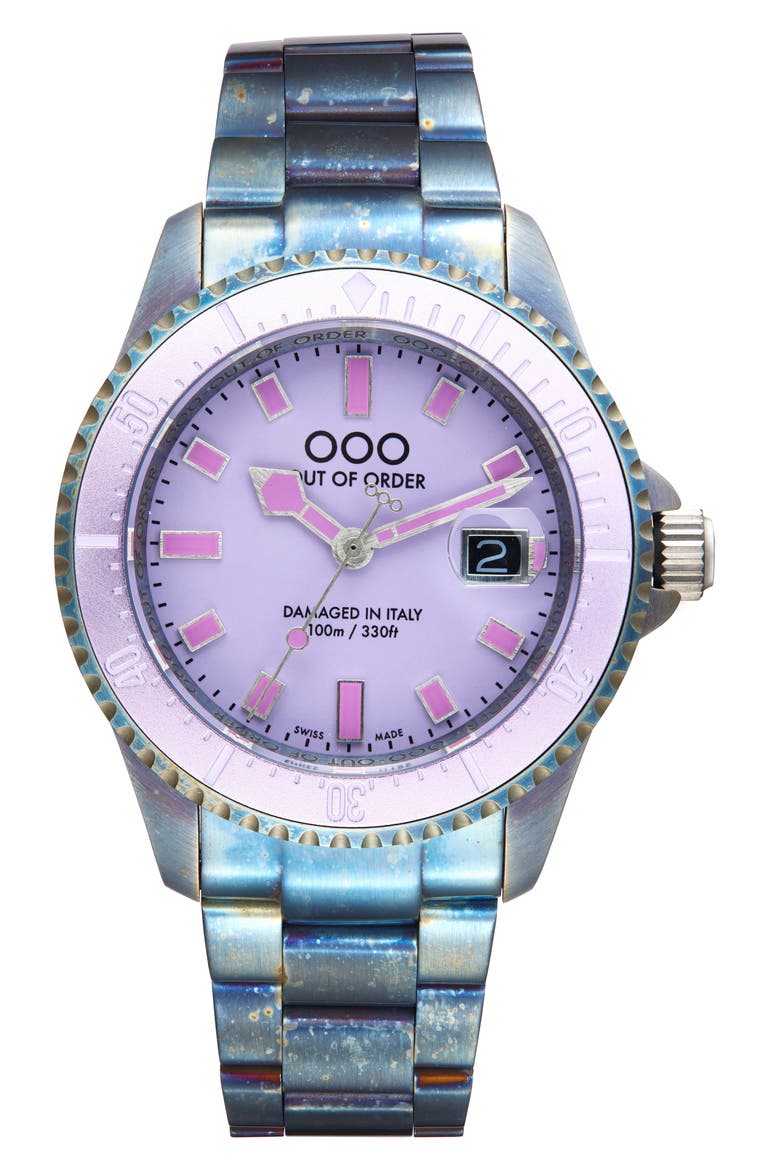Casanova Bracelet Watch, 44mm, Main, color, LIGHT AND DARK PURPLE