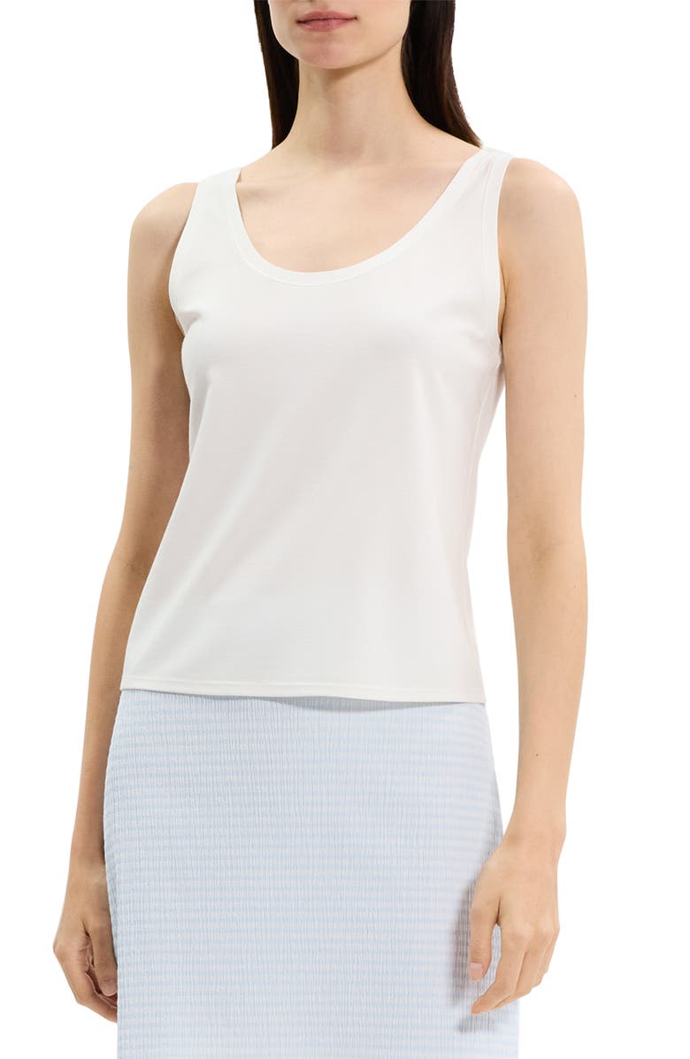Theory Raw Trim Tank, Main, color, White