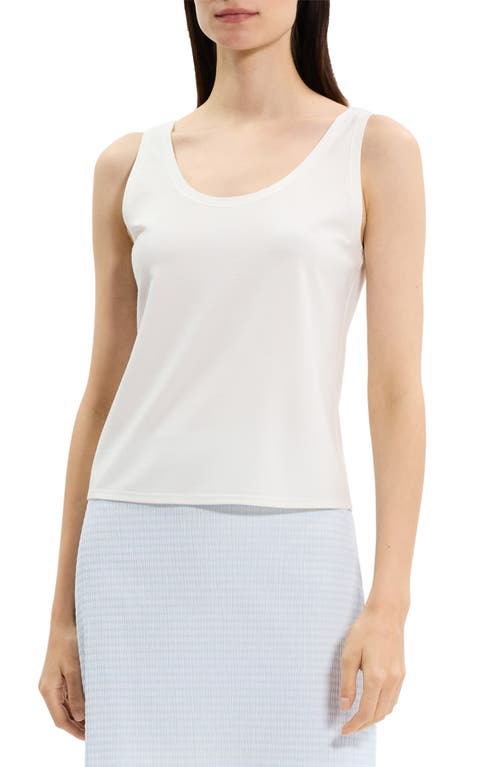 Theory Tie Back Top In Ecru Acetate In White