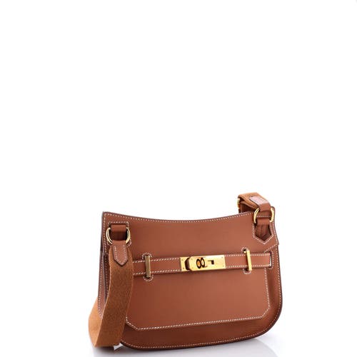 Pre-owned Hermes Hermes Jypsiere Bag Evercolor Mini In Gold