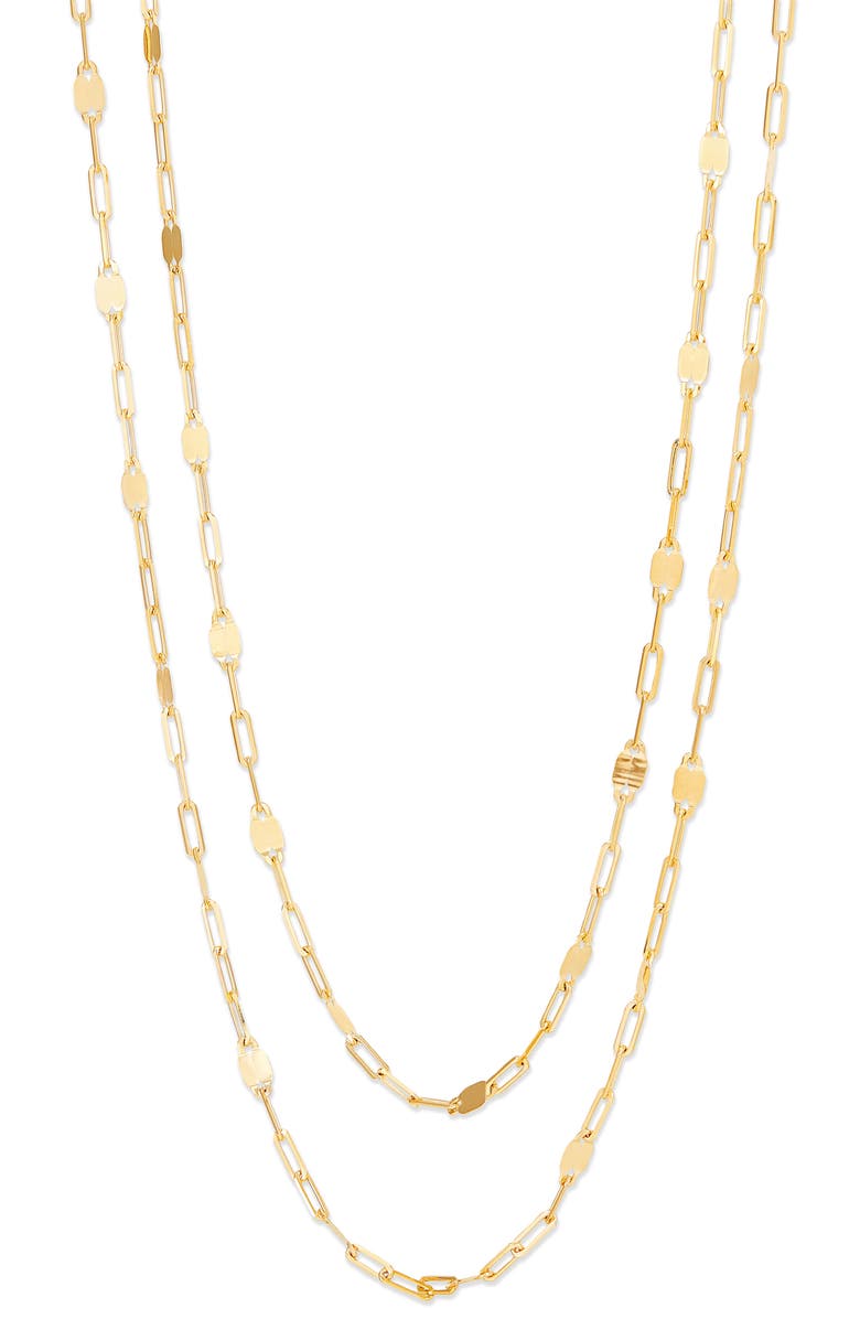 Frankie & Zoe 14K Yellow Gold Mirror Chain Layered Necklace, Alternate, color, Yellow Gold