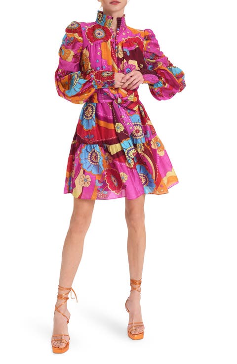 Alexis Print Long Sleeve Minidress