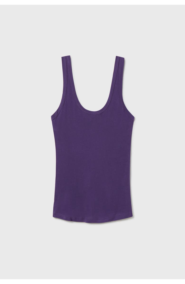 SILK LAUNDRY JERSEY MODAL SCOOP TANK NIGHTSHADE, Alternate, color, Nightshade