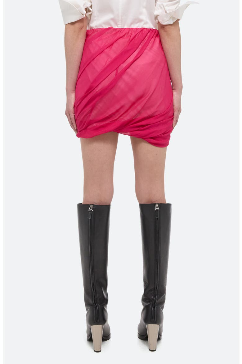 Bubble Silk Miniskirt, Alternate, color, FUCHSIA