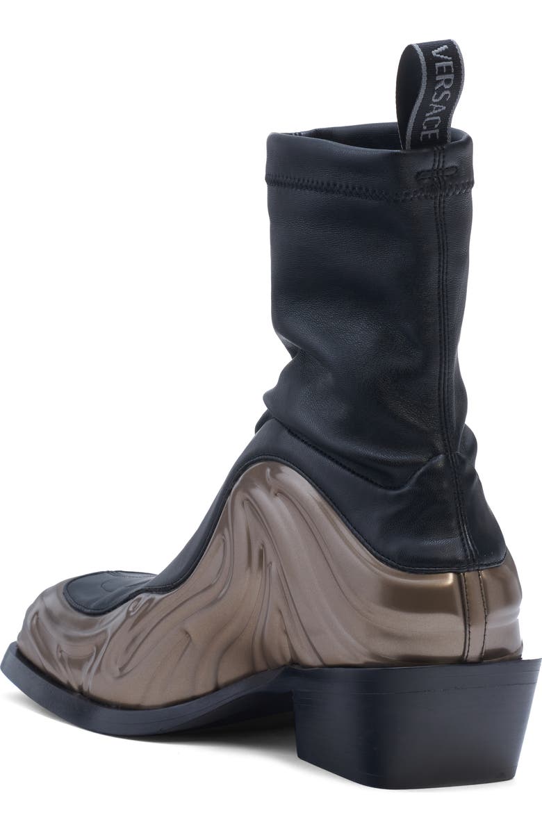 Versace Molded Foam Square Toe Boot, Alternate, color,