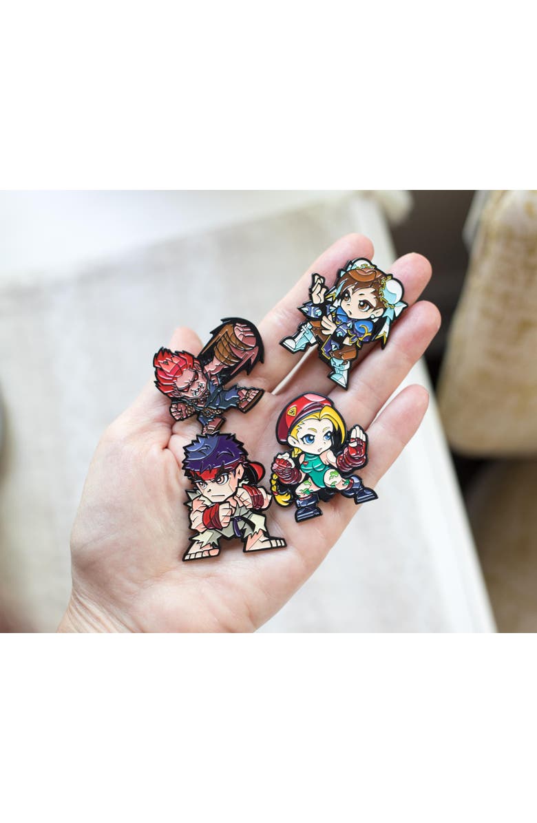 Toynk Street Fighter Collectible Enamel Pins | Set of 4 | Toynk Exclusive, Alternate, color, Yellow