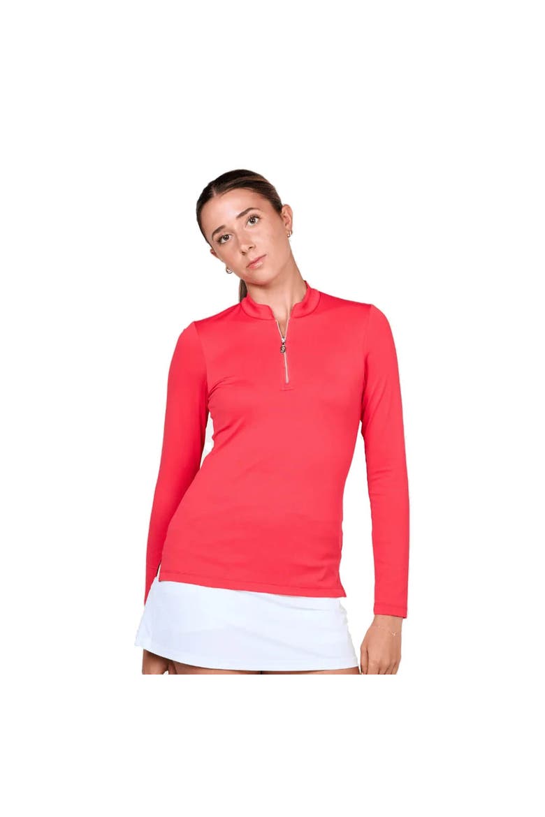 Womens 1/4 Zip Golf Shirt, Main, color, Roulette
