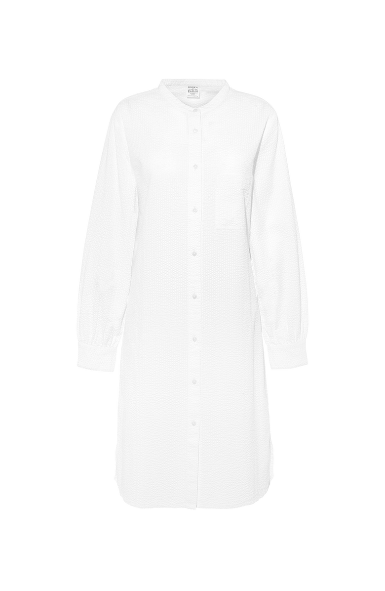 Nudea The Seersucker Shirt Dress, Alternate, color, White