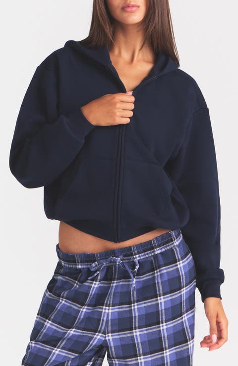 Cotton Blend Fleece Classic Zip Hoodie