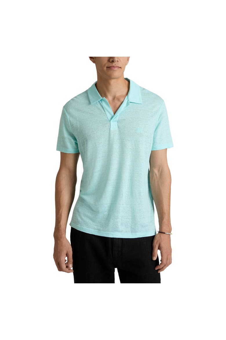 Men's Solid Linen Jersey Polo, Alternate, color, Oxygen