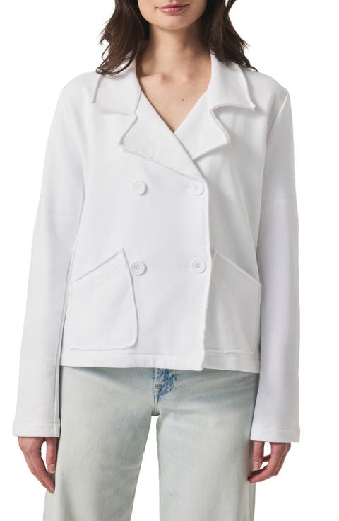 Diana Double Breasted Cotton French Terry Blazer