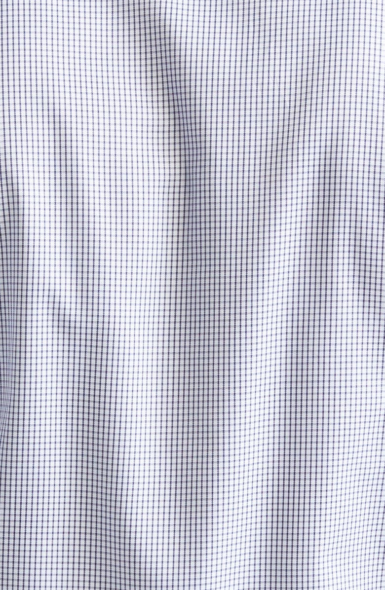 ZEGNA Centoventimila Minicheck Button-Up Shirt, Alternate, color, Navy Blue/ White