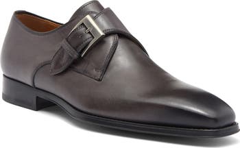 Magnanni Men\'s Gray 21207 Shoes Graphite Calf-skin Leather Monk-strap Size 8 M Marco II Men main image 4