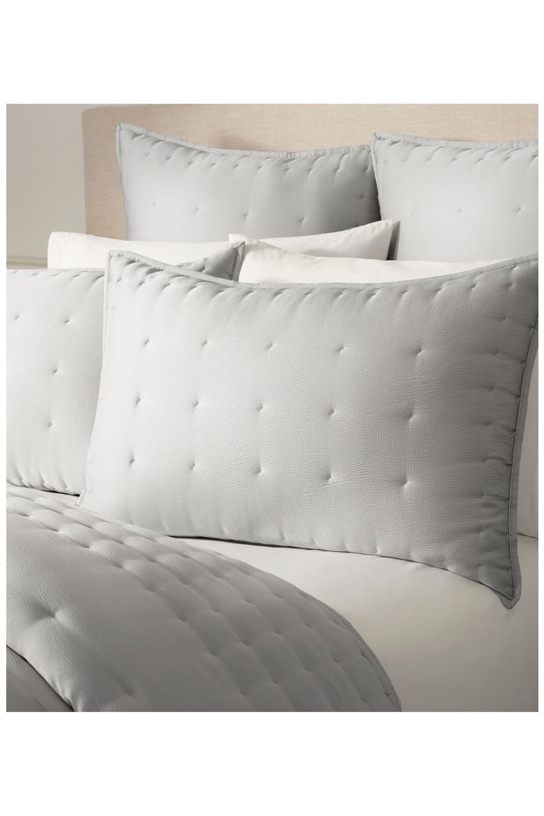 Hammered Silk & Cotton Blend Sham, Alternate, color, PLATINUM