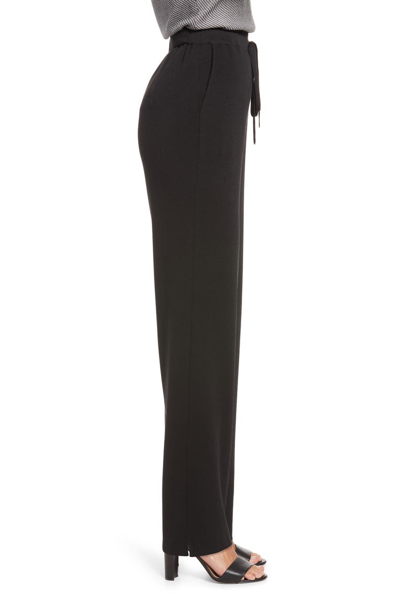 Women's Knit Drawstring Pants, Alternate, color, BLACK