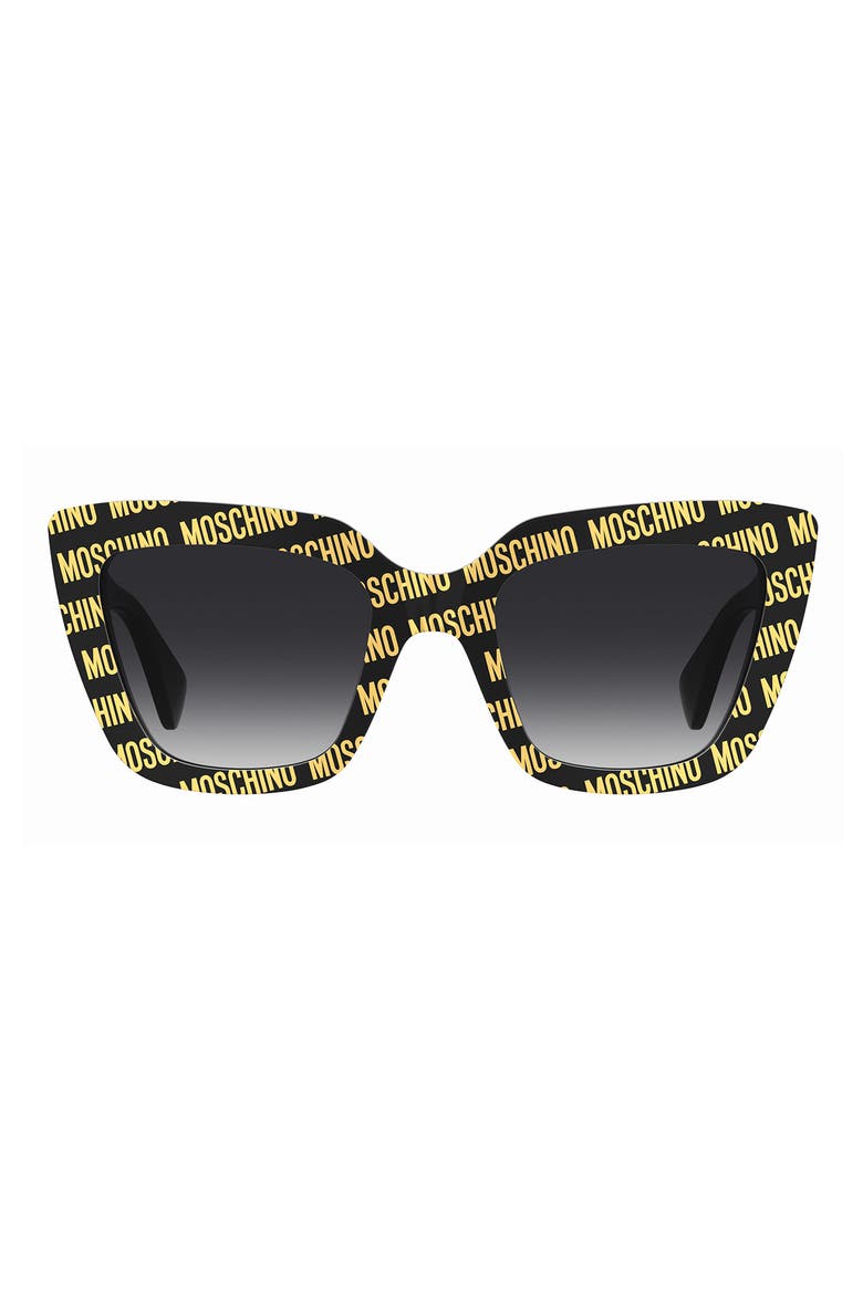 52mm Gradient Cat Eye Sunglasses, Main, color, PATTERN BLACK