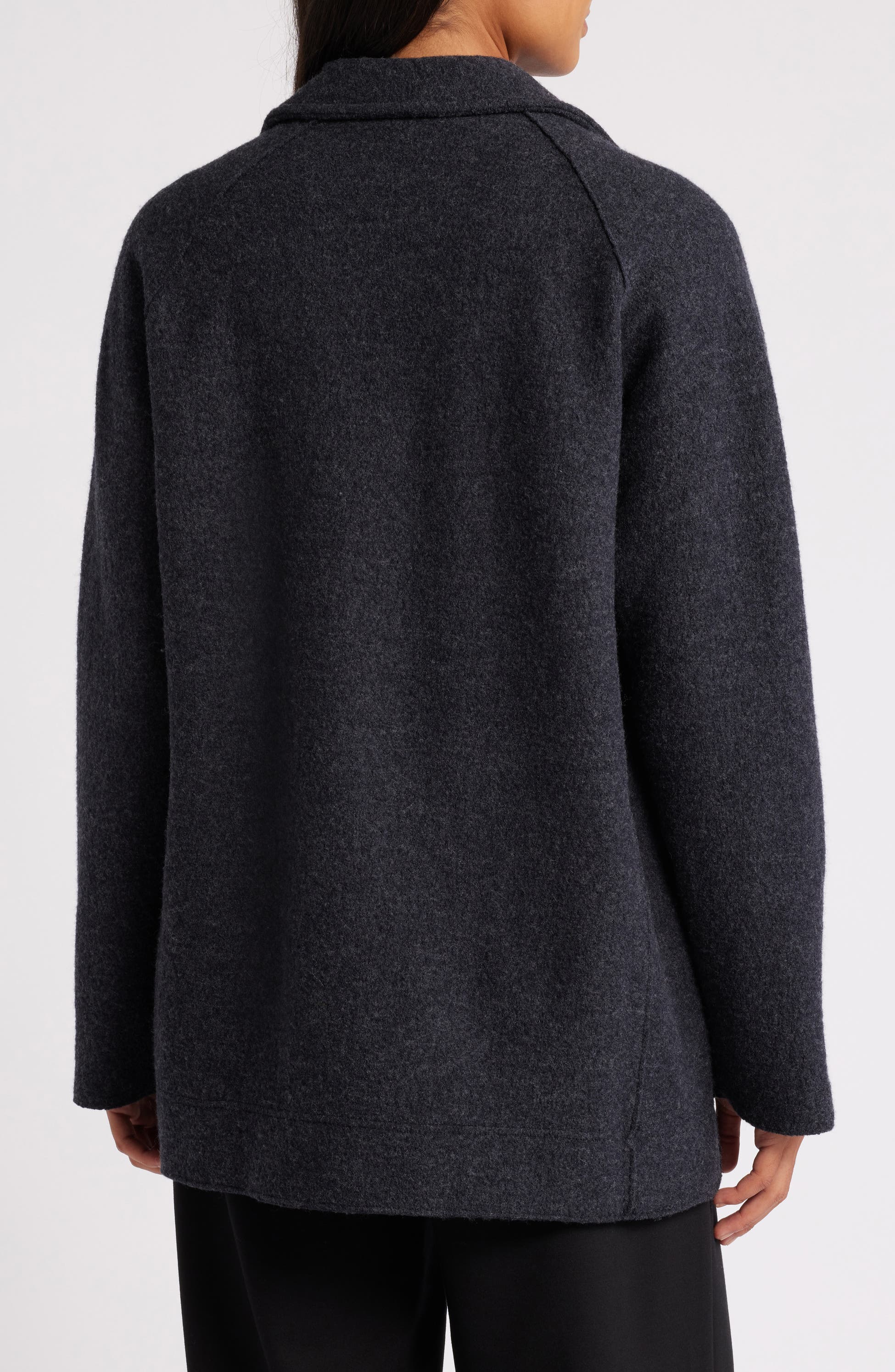 Longline Wool Motorcycle Jacket