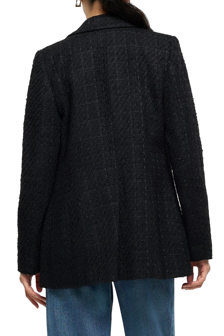 Bouclé Blazer, Alternate, color, BLACK