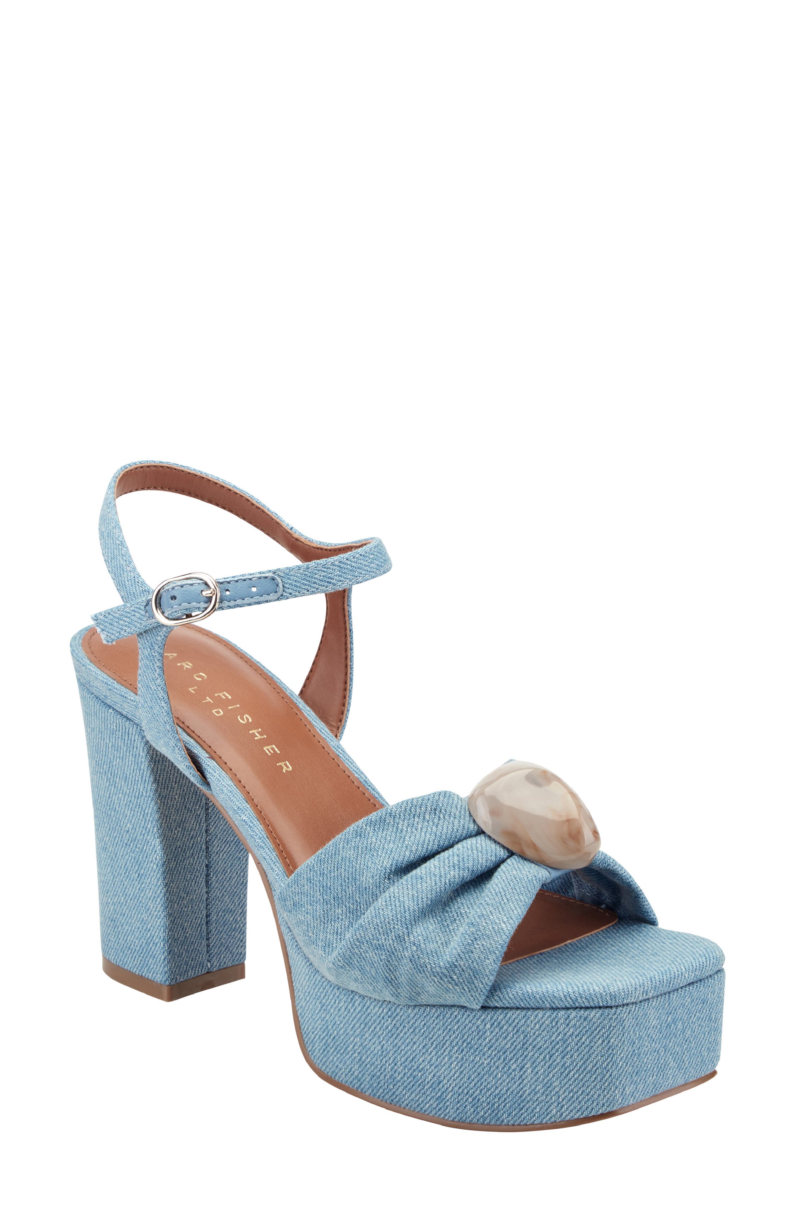 Marc Fisher LTD Candey Platform Sandal, Main, color, Blue