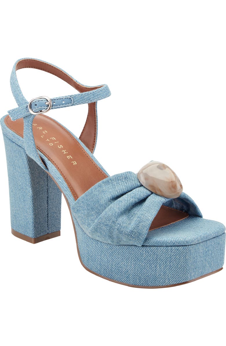 Marc Fisher LTD Candey Platform Sandal, Main, color, Blue