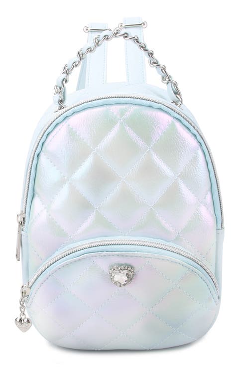 Kids' Holo Heart Quilted Backpack