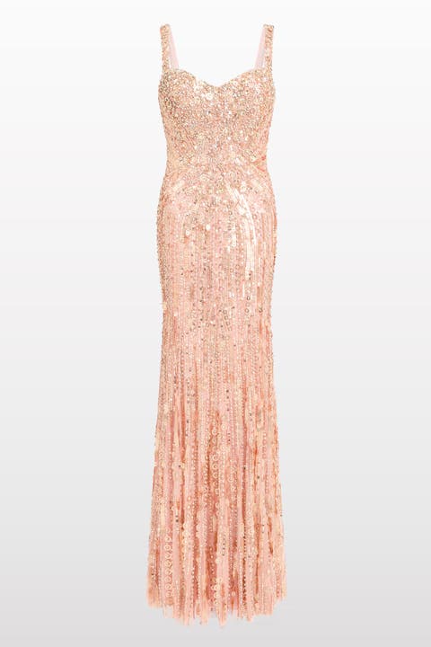 Da Vinci Sequin-Embellished Dress