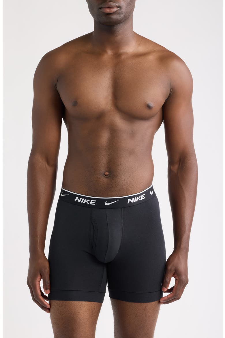 5-Pack Stretch Cotton Boxer Briefs, Main, color, BLACK