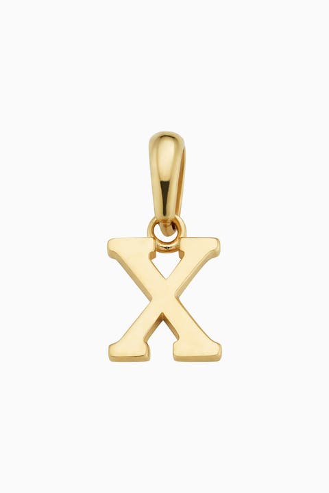14K Gold My Letter Initial Pendant Charm