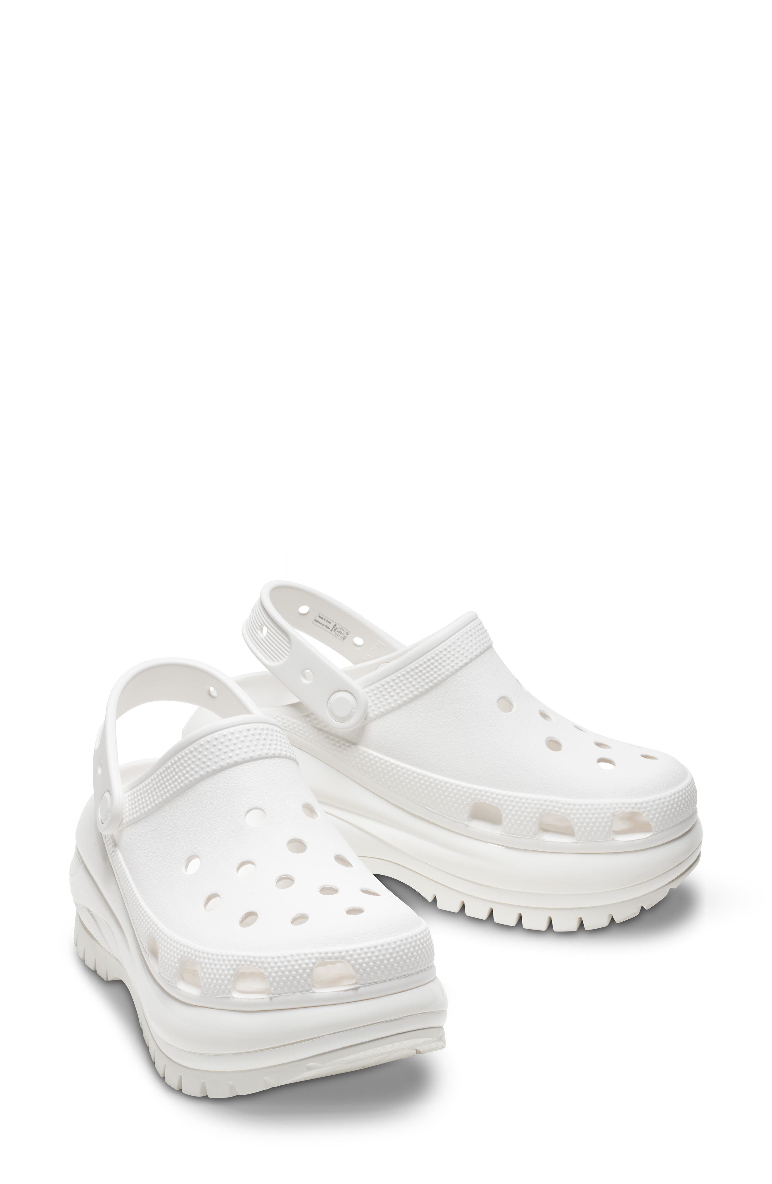 Classic Mega Crush Platform Clog, Alternate, color, WHITE