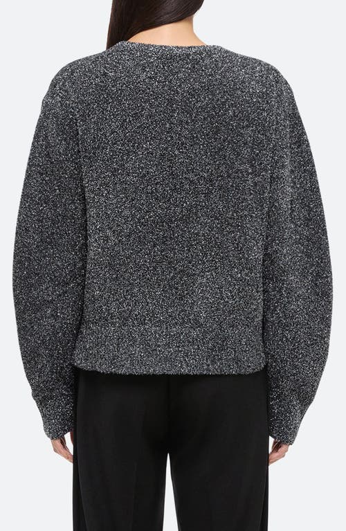 Helmut Lang Apex Lurex Crewneck Sweater In Silver - B0k