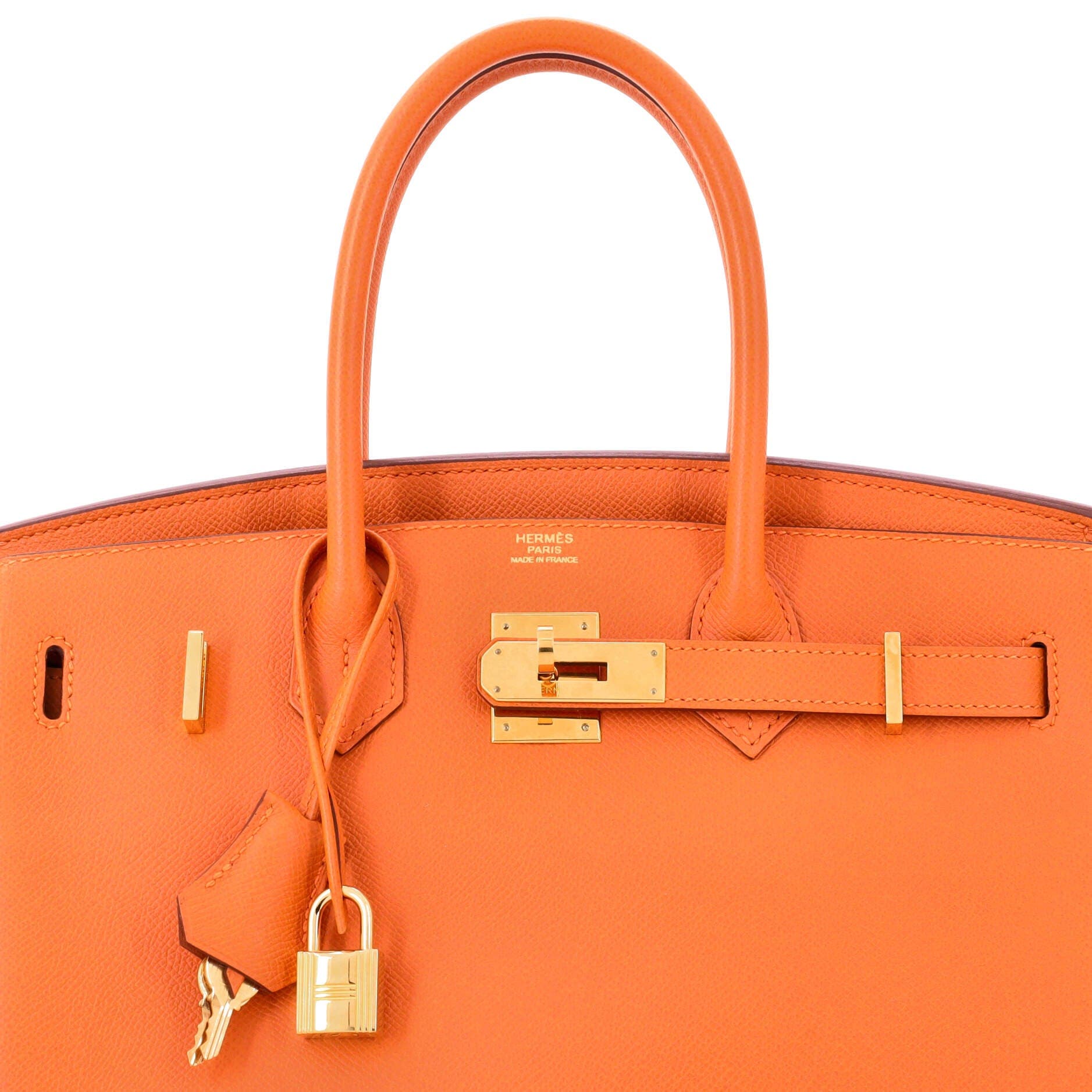Pre-Owned Hermes Birkin Handbag Orange Epsom with Gold Hardware 30, Alternate, color, Orange H