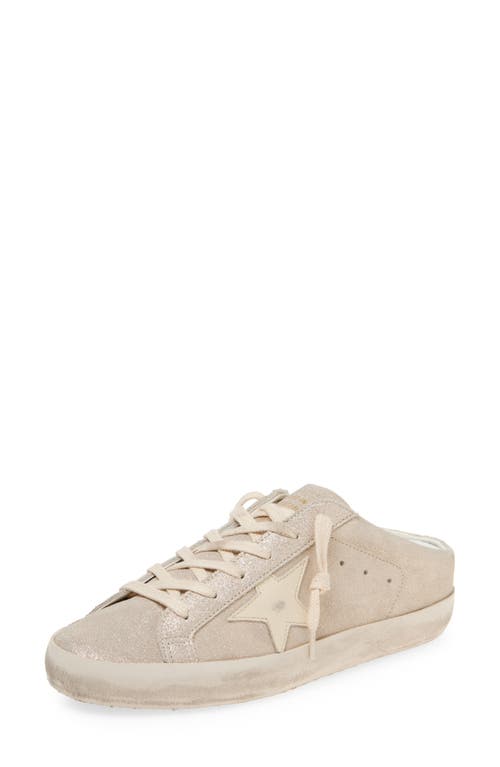 Shop Golden Goose Super-star Sabot Mule Sneaker In Platinum/cream