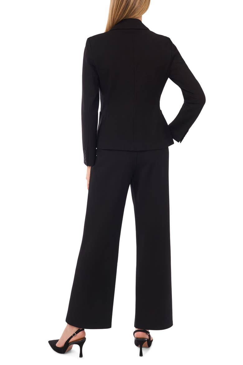One-Button Ponte Knit Jacket, Alternate, color, RICH BLACK