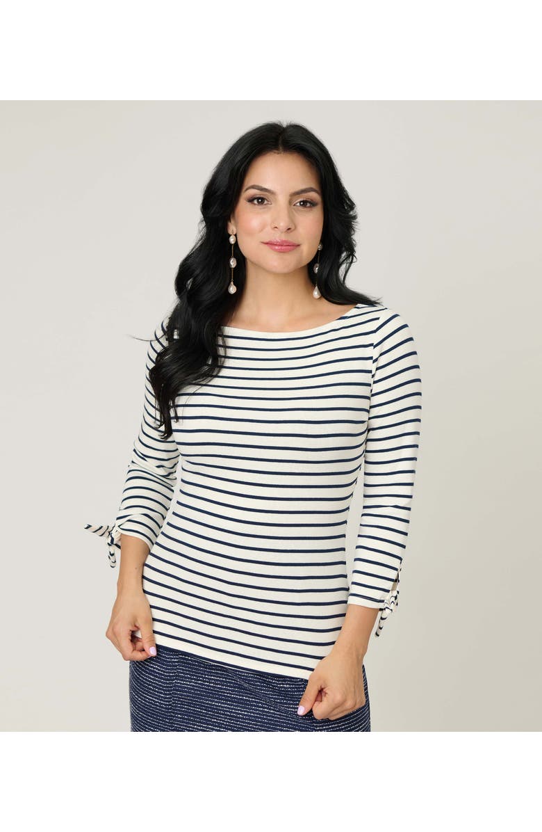 Unique Vintage Gracie Top, Main, color, Navy & White Stripe