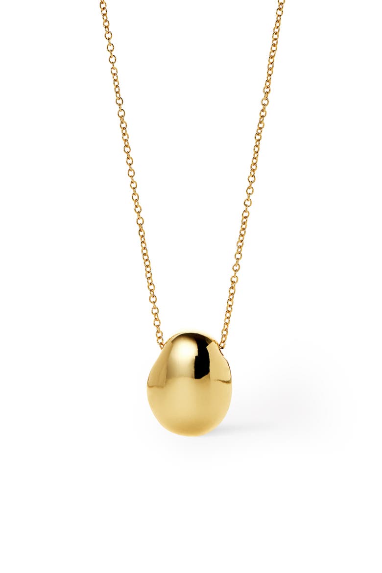Mini Pebble Pendant Necklace, Main, color, GOLD