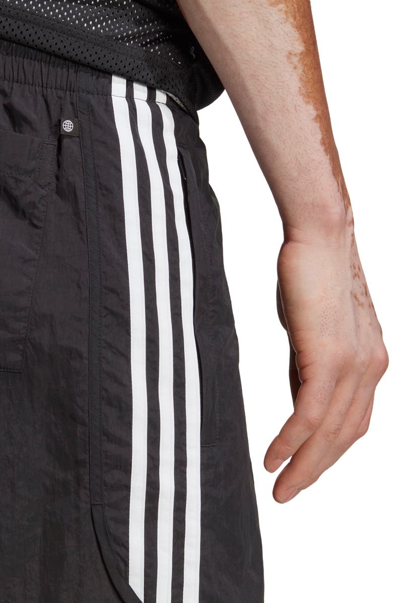 adidas Originals 3-Stripes Sprinter Shorts, Alternate, color, Black