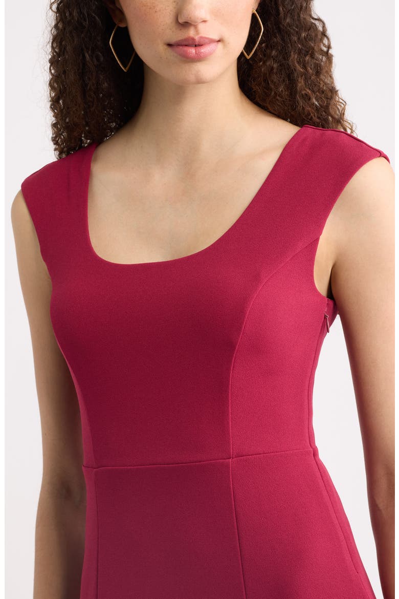 Scoop Neck Seamed Maxi Dress, Alternate, color, BURGUNDY BEET