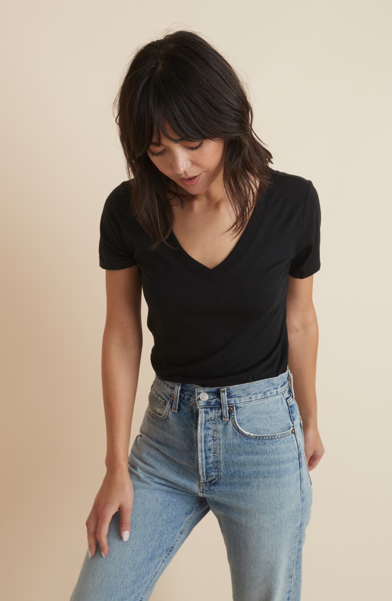 Marine Layer Boyfriend V-Neck T-Shirt, Alternate, color, 