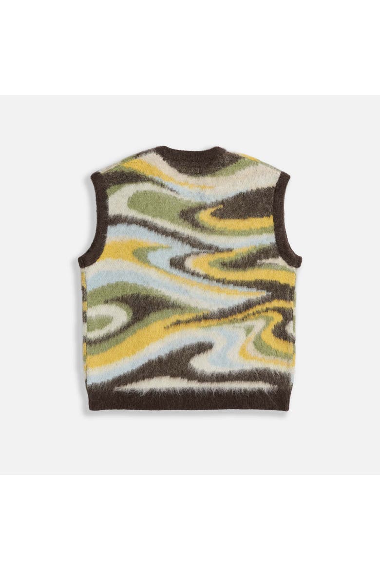 Marble Alpaca Vest, Alternate, color, Marbled Green Multicolor