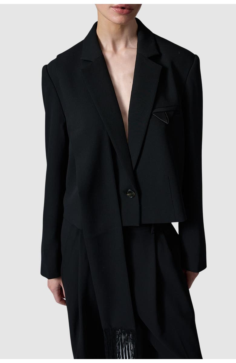 Day Edie Cropped Gabardine Blazer, Alternate, color, Black