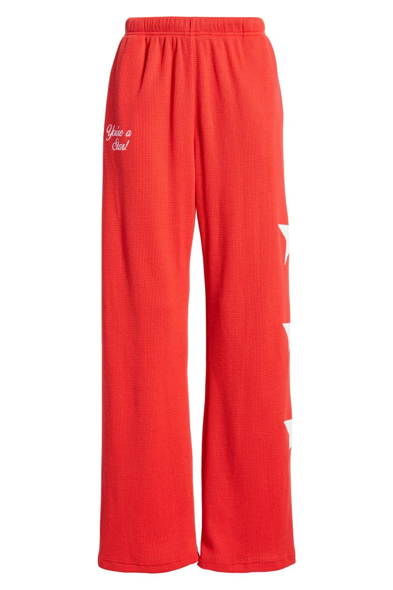 You Are a Star Waffle Knit Graphic Sweatpants, Alternate, color, RED