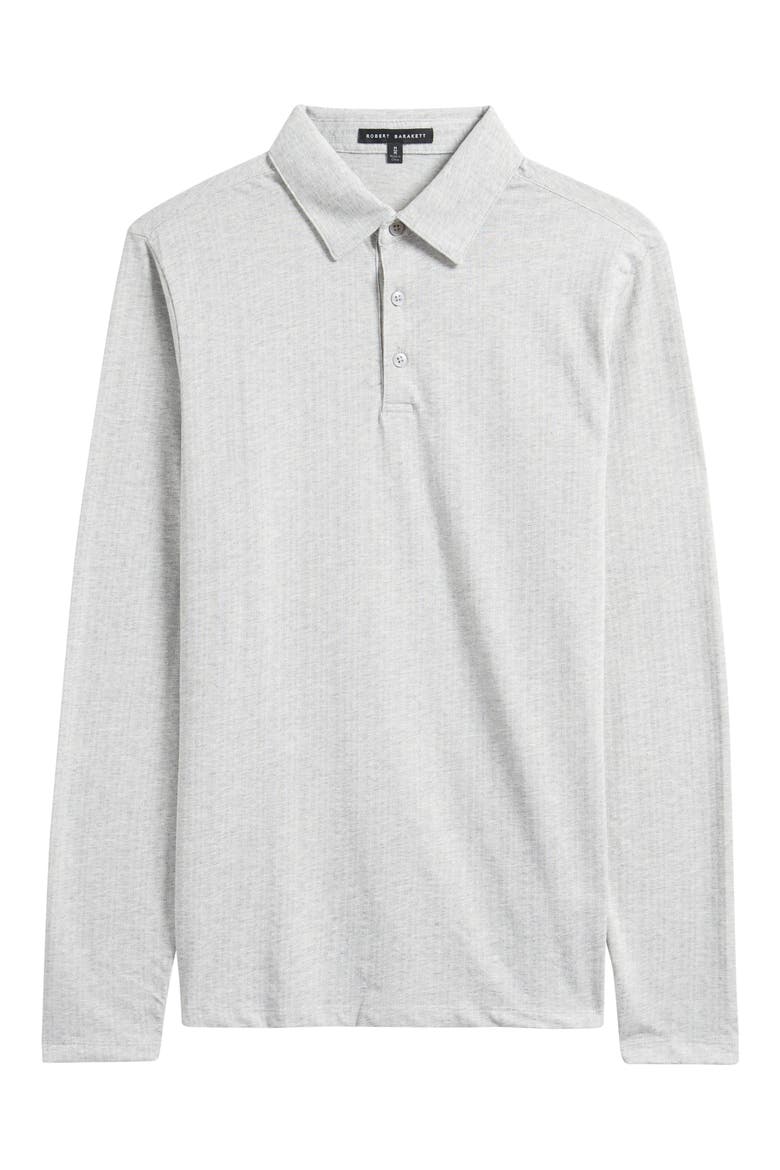 Monolif Stripe Long Sleeve Polo, Alternate, color, LIGHT GREY