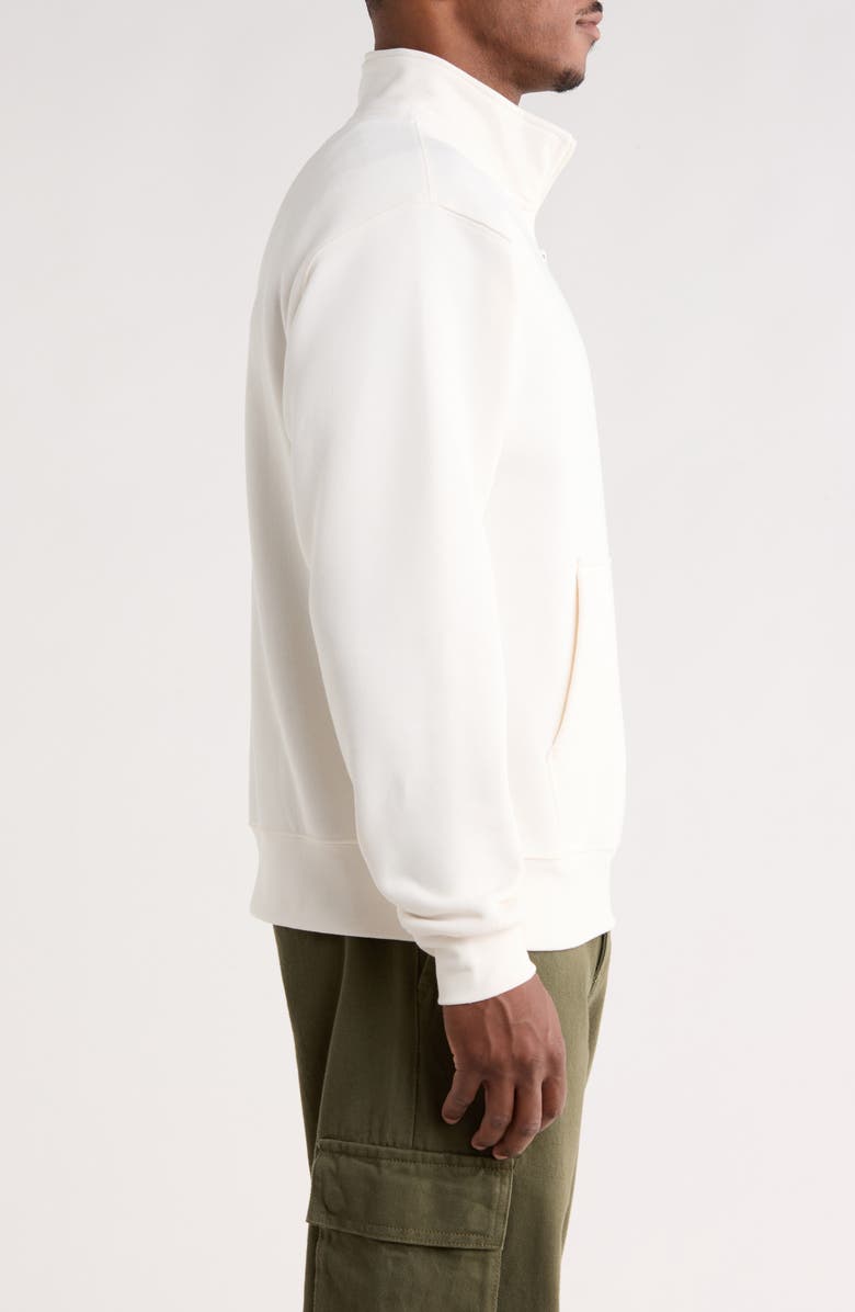 Vans Cotton Blend Quarter Zip Sweatshirt, Alternate, color, Egret
