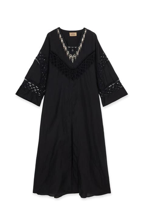 Alice Cotton Silk Embroidered Dress