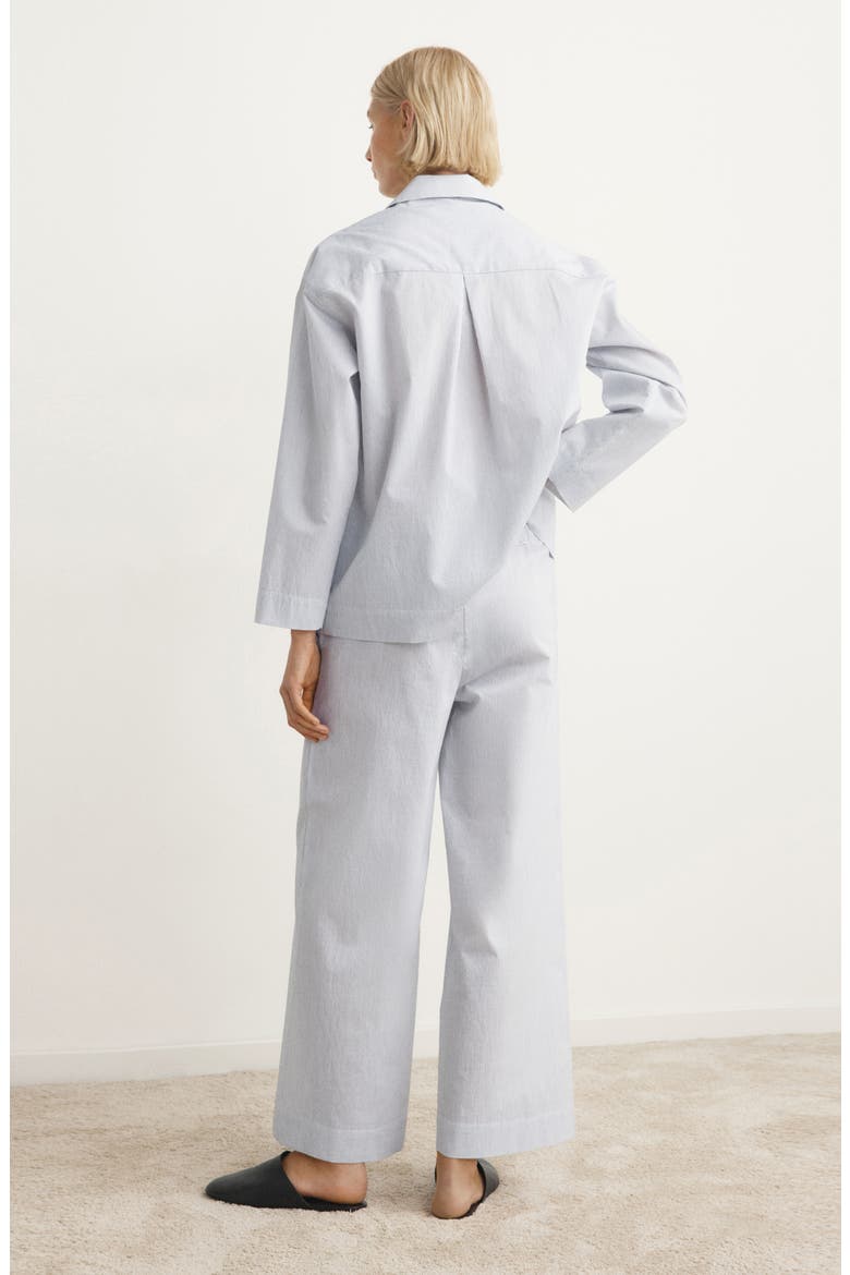 Stripe Cotton Blend Pajama Pants, Alternate, color, WHITE