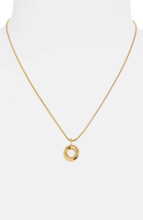 Open Edit Waterproof Bubble Initial Pendant Necklace