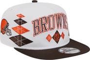 New Era Men's New Era White Cleveland Browns Argyle 19TWENTY Adjustable Hat