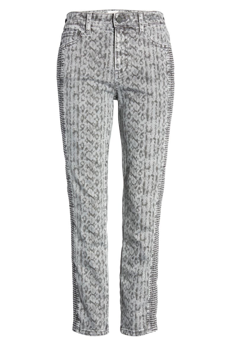Wash Lab Denim WASH LAB Snake Print Side Ruched Ankle Jeans (Women ...