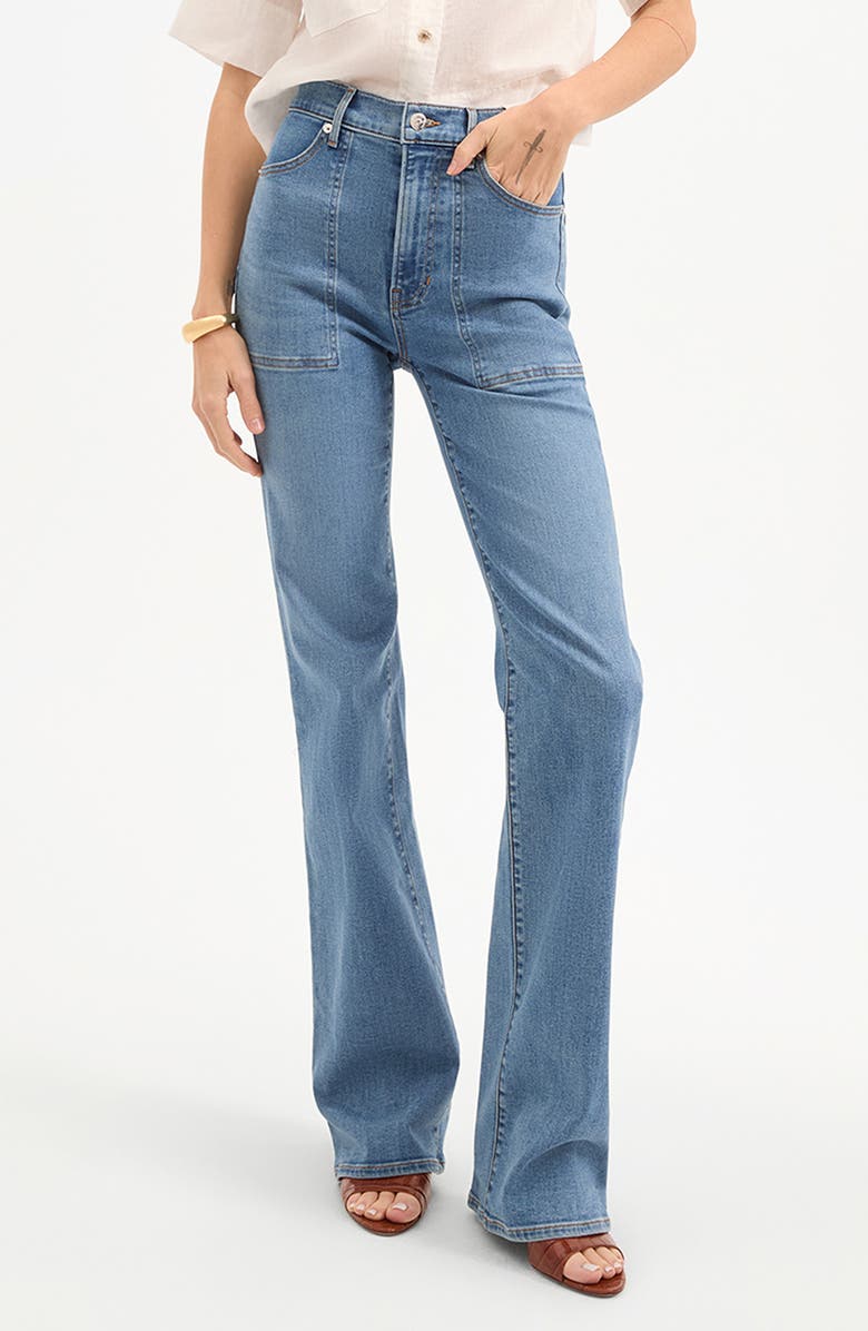 Veronica Beard Crosbie Wide Leg Jeans, Main, color, 